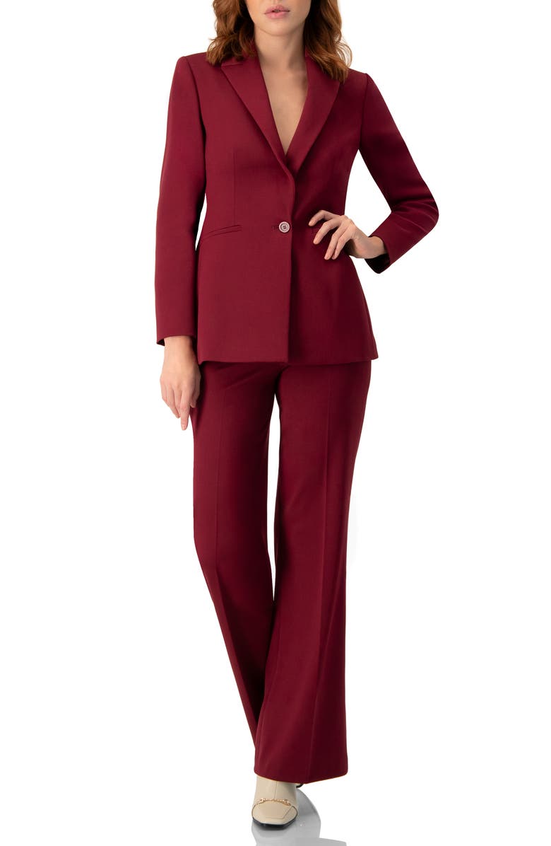 IVONNE Tailored Single-Button Blazer, Alternate, color, Wine
