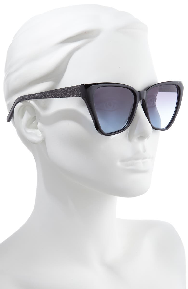 Sam Edelman 57mm Oversize Cat Eye Sunglasses, Alternate, color, 