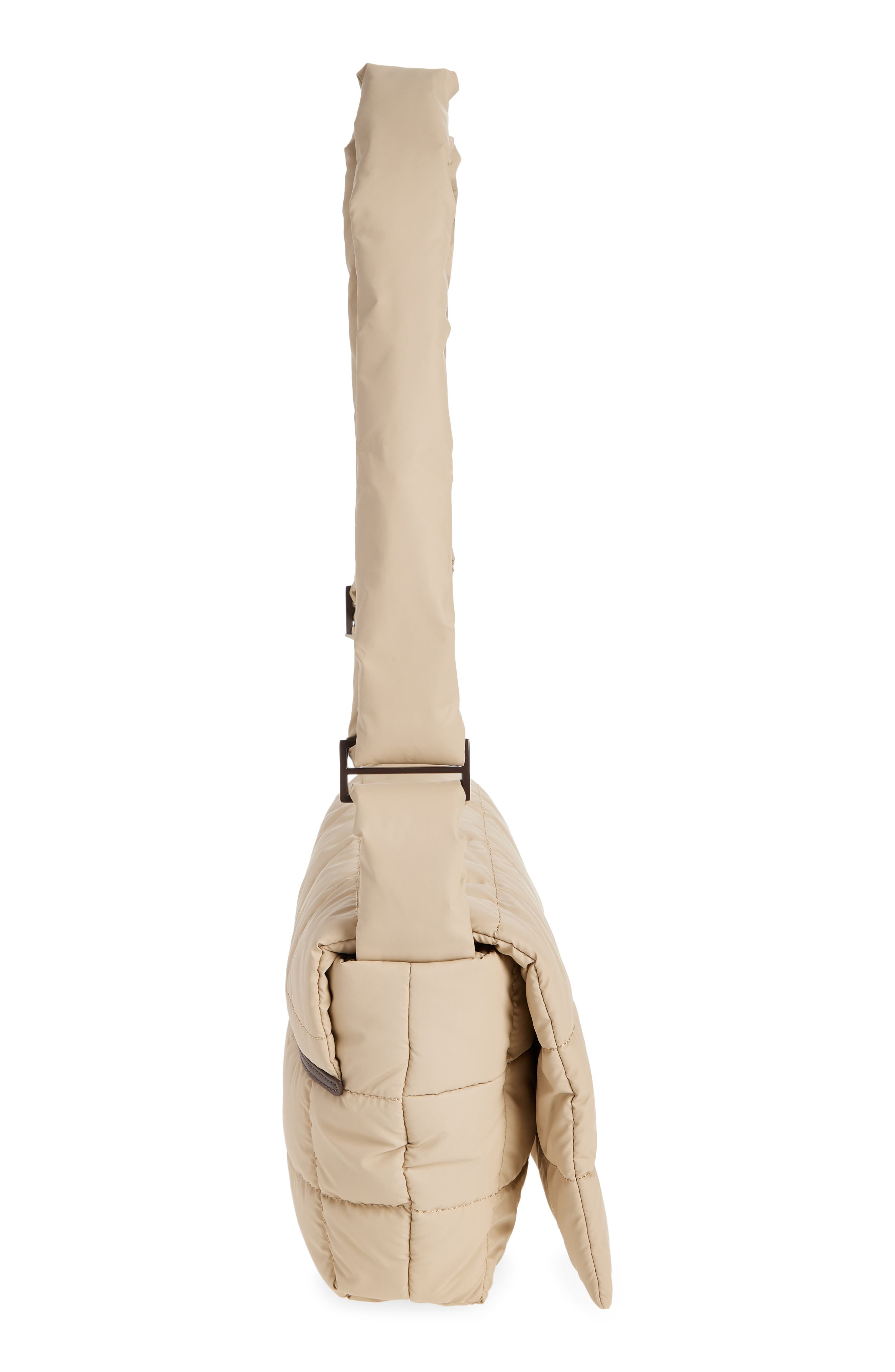 VeeCollective Porter Quilted Recycled Nylon Messenger Bag, Alternate, color, Yellow