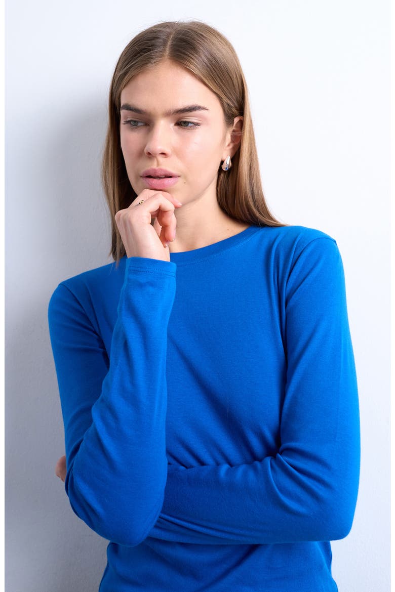 Everyday Long Sleeve T-Shirt, Alternate, color, MEDIUM BLUE