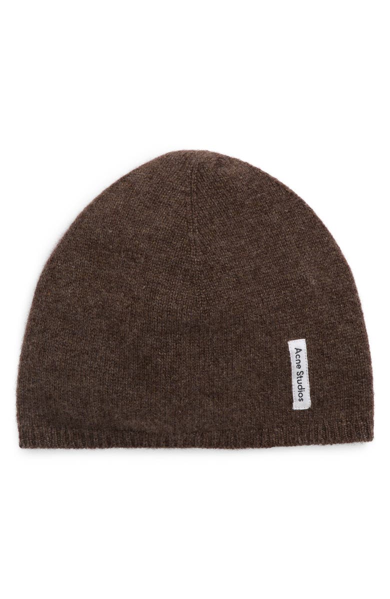 Acne Studios Kassia Cashmere Beanie, Main, color, Walnut Brown