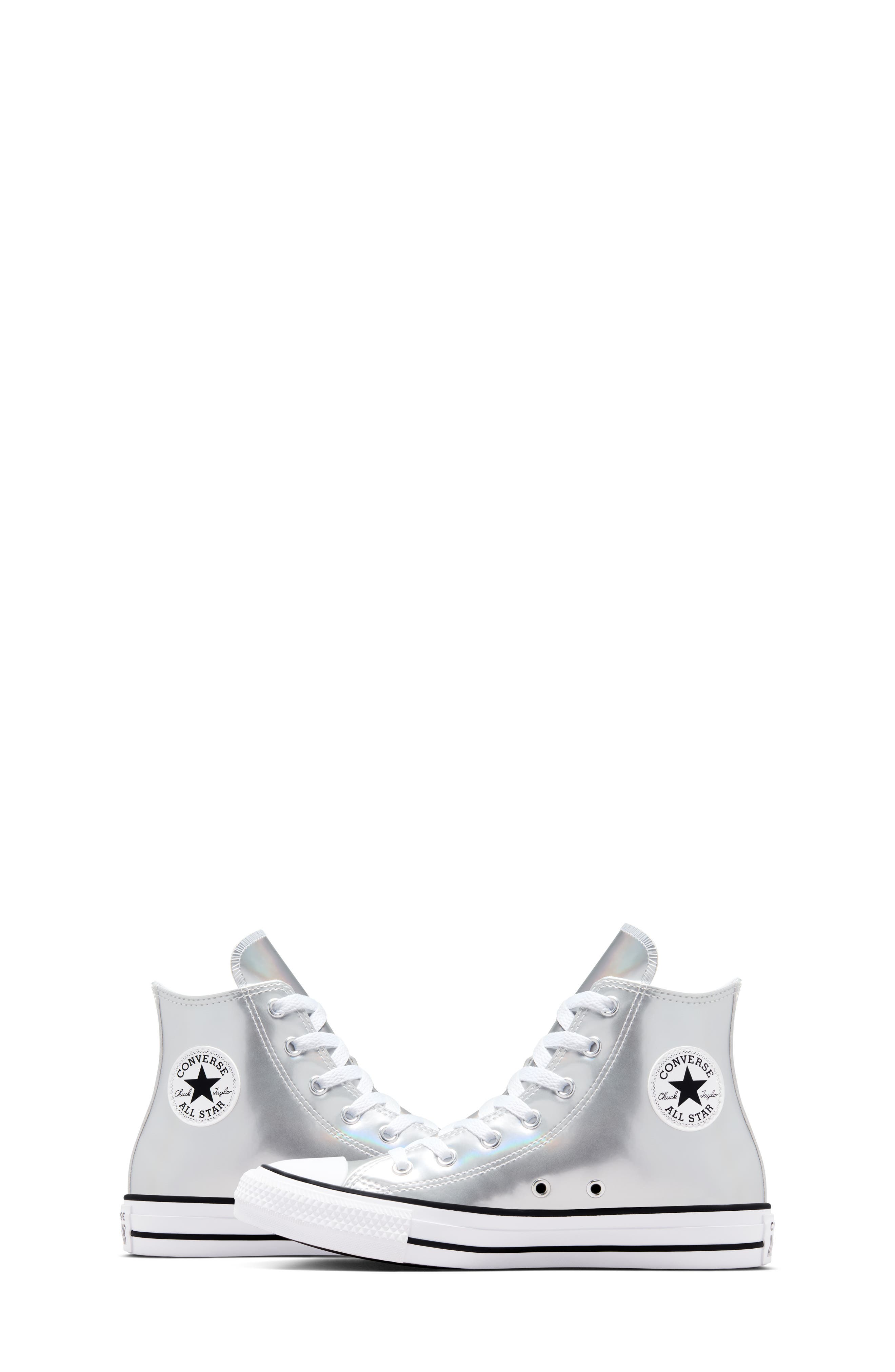 Converse Kids' Chuck Taylor<sup>®</sup> All Star<sup>®</sup> 70 Metallic High Top Sneaker, Alternate, color, 