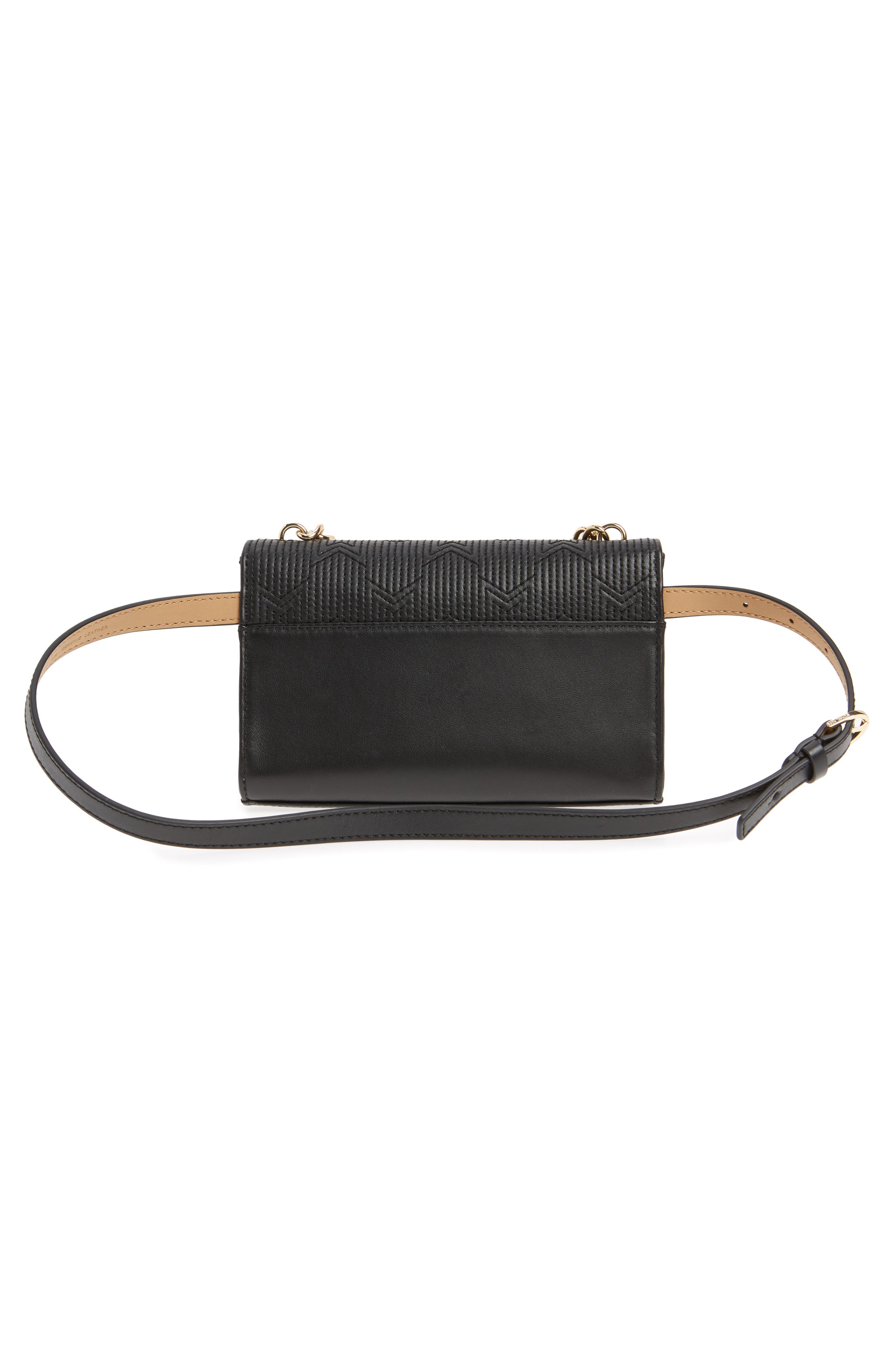 MICHAEL Michael Kors Deco M Quilted Leather Belt Bag, Alternate, color, 
