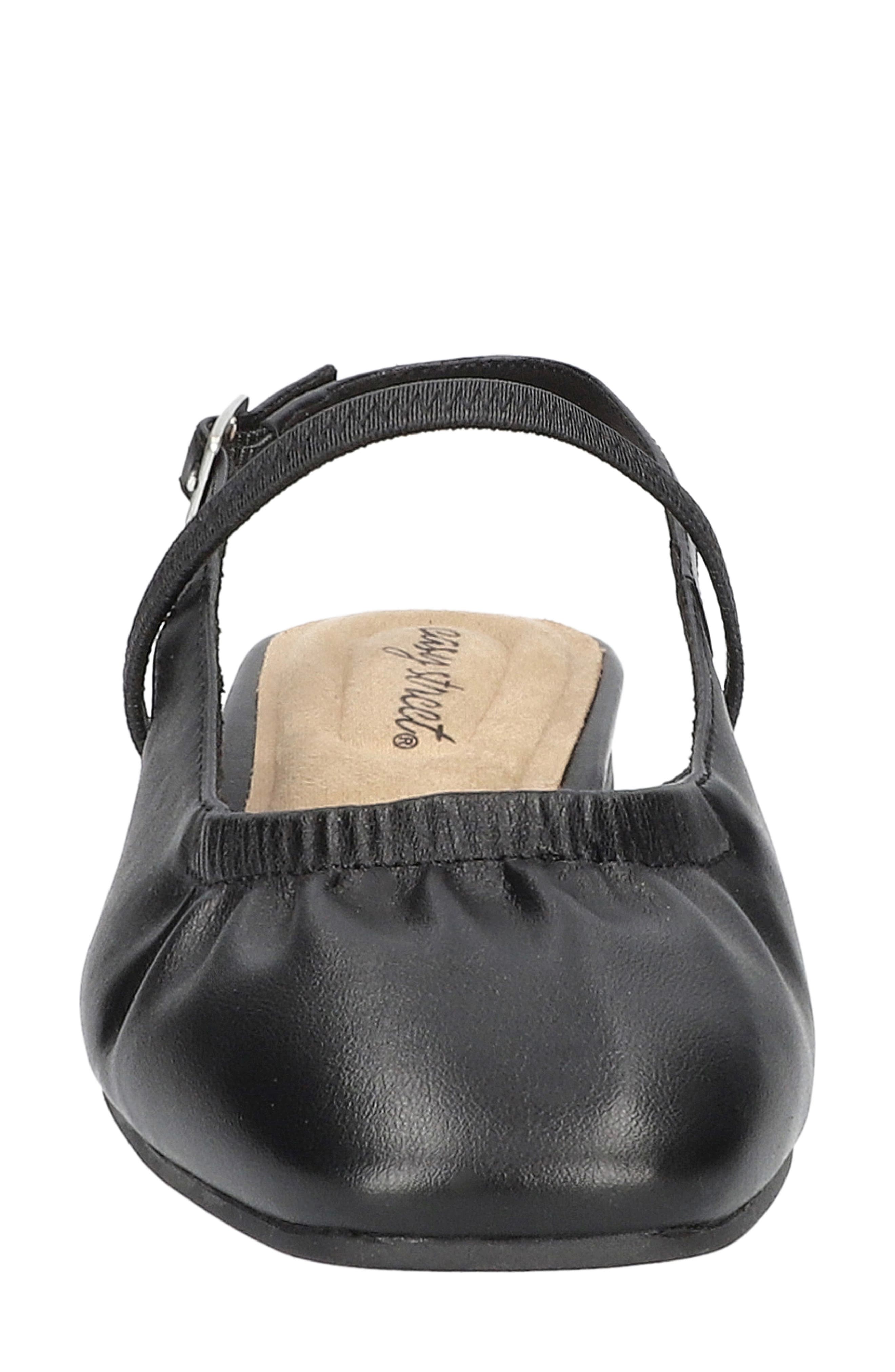 EASY STREET Blake Slingback Flat, Alternate, color, Black