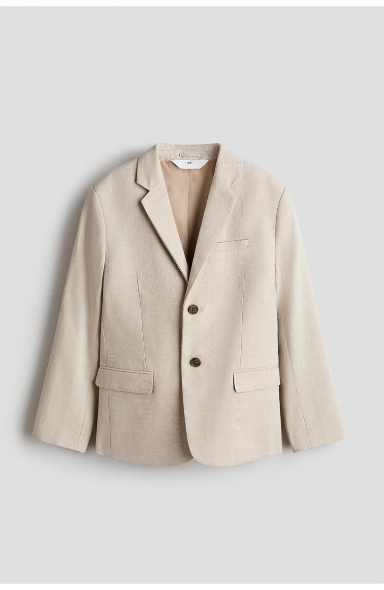 H&M Linen-blend Jacket, Main, color, Light Beige