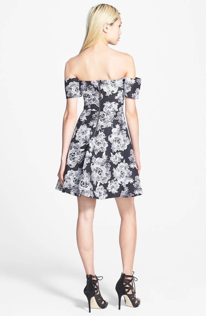 STYLESTALKER 'Ballerina' Off the Shoulder Fit & Flare Dress, Alternate, color, 