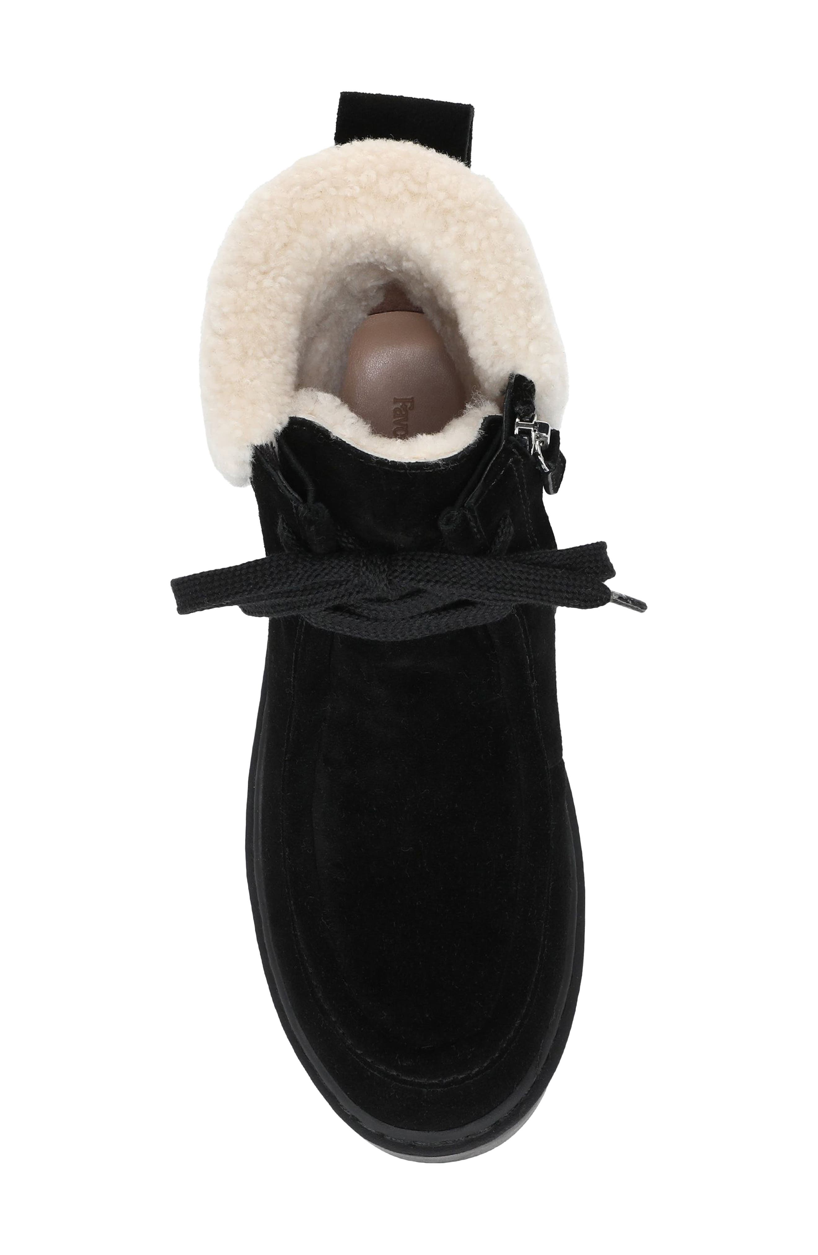 Favorite Daughter Sunny Genuine Shearling Lined Platform Bootie, Alternate, color, Black