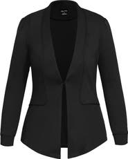 City Chic Piping Praise Ponté Knit Jacket
