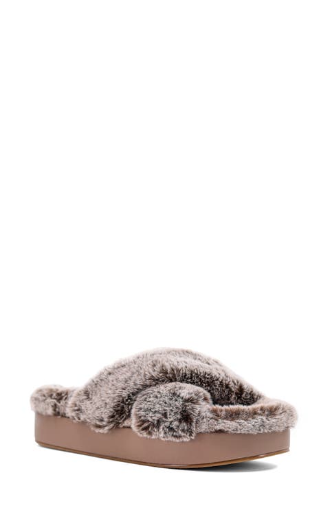 Juliet Faux Fur Slide Sandal (Women)