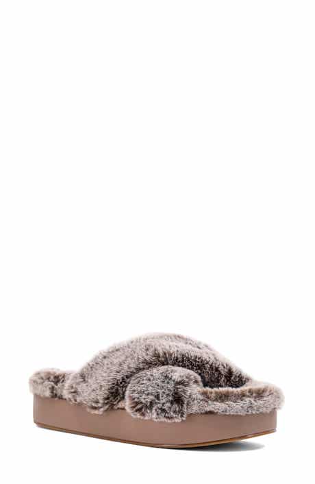 SHUSHOP Juliet Faux Fur Slide Sandal