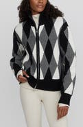 Varley Karina Argyle Jacquard Knit Cardigan