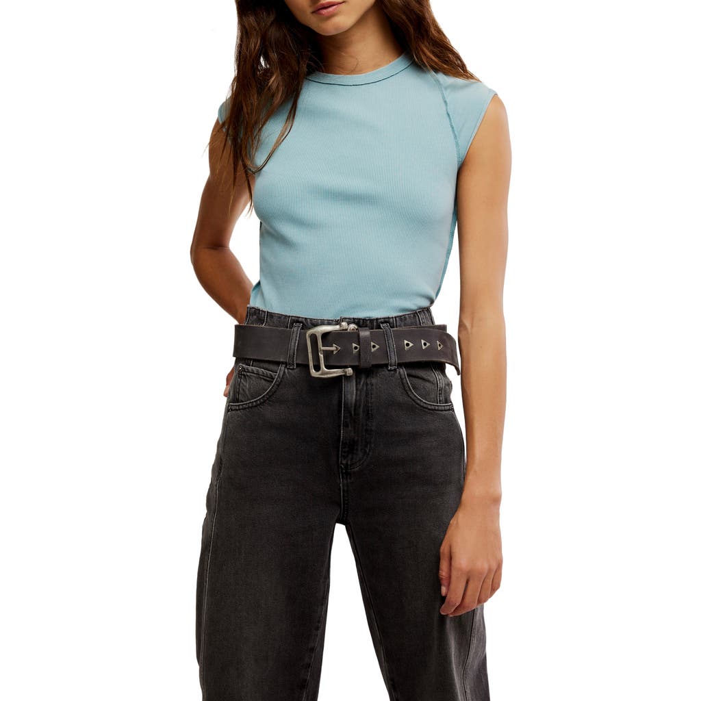 Free People Ever Had Cap Sleeve Cotton T-shirt