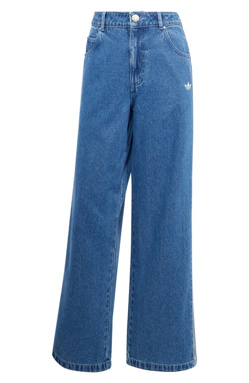 Adidas Originals Adicolor 3-stripes Denim Track Pants In Indigo Denim