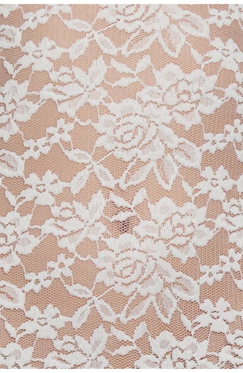 LEAU Soleil Scalloped Lace Midi Dress, Alternate, color, White