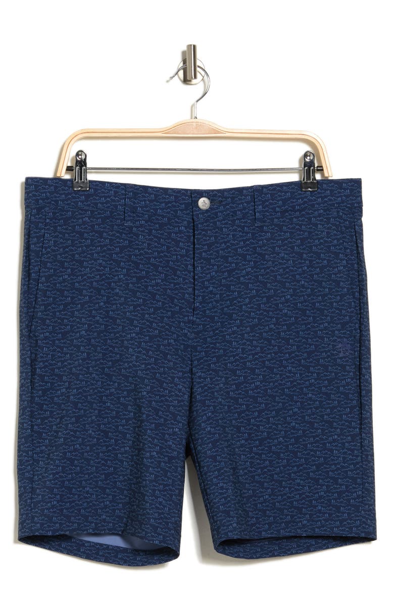 ORIGINAL PENGUIN GOLF Novelty Patterned Golf Shorts, Alternate, color, Black Iris