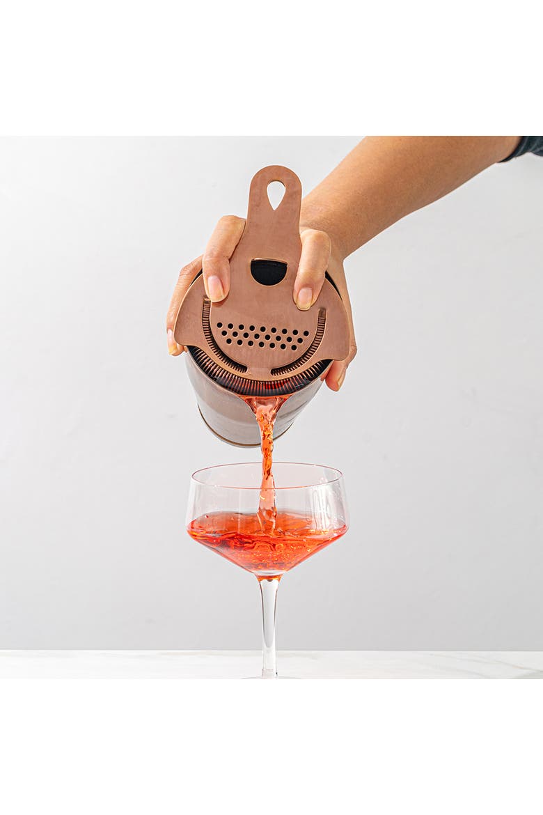 Antique Copper Hawthorne Cocktail Strainer, Main, color, Antique Copper