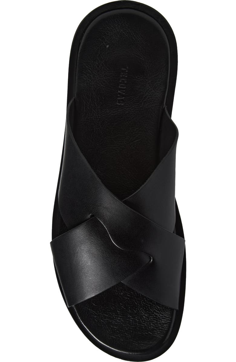Tecovas Lexington Leather Slide Sandal, Alternate, color, Midnight