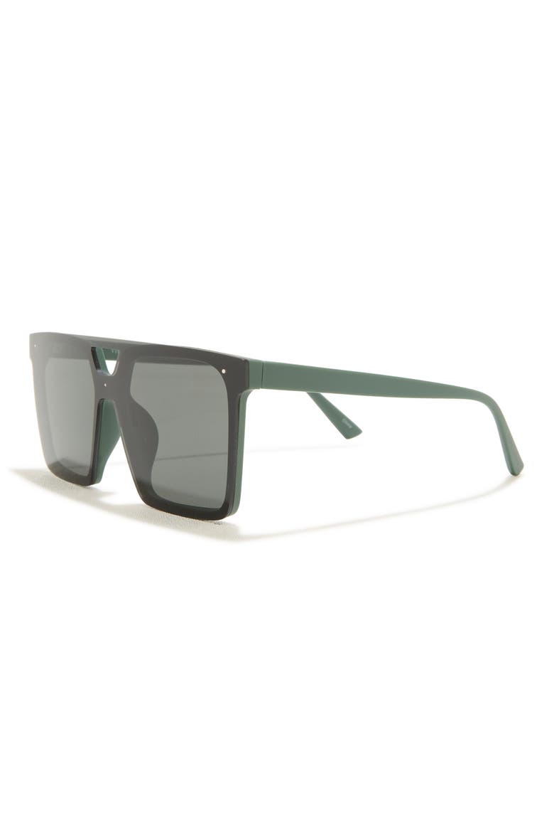 144mm Gradient Shield Sunglasses, Alternate, color, GREEN