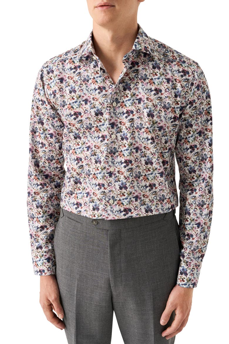 Contemporary Fit Floral Dress Shirt, Main, color, MULTI