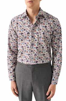 Eton Contemporary Fit Floral Dress Shirt