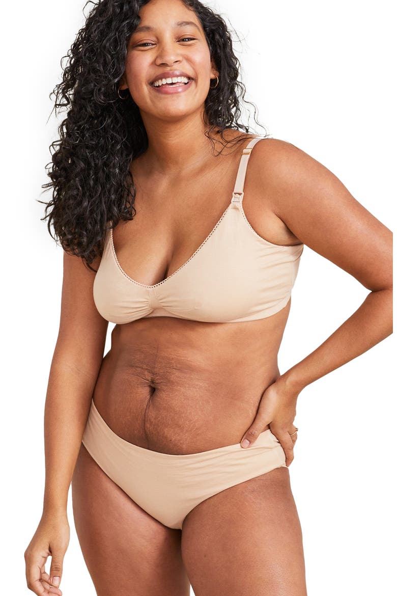 The Everyday Maternity/Postpartum Briefs, Alternate, color, SAND