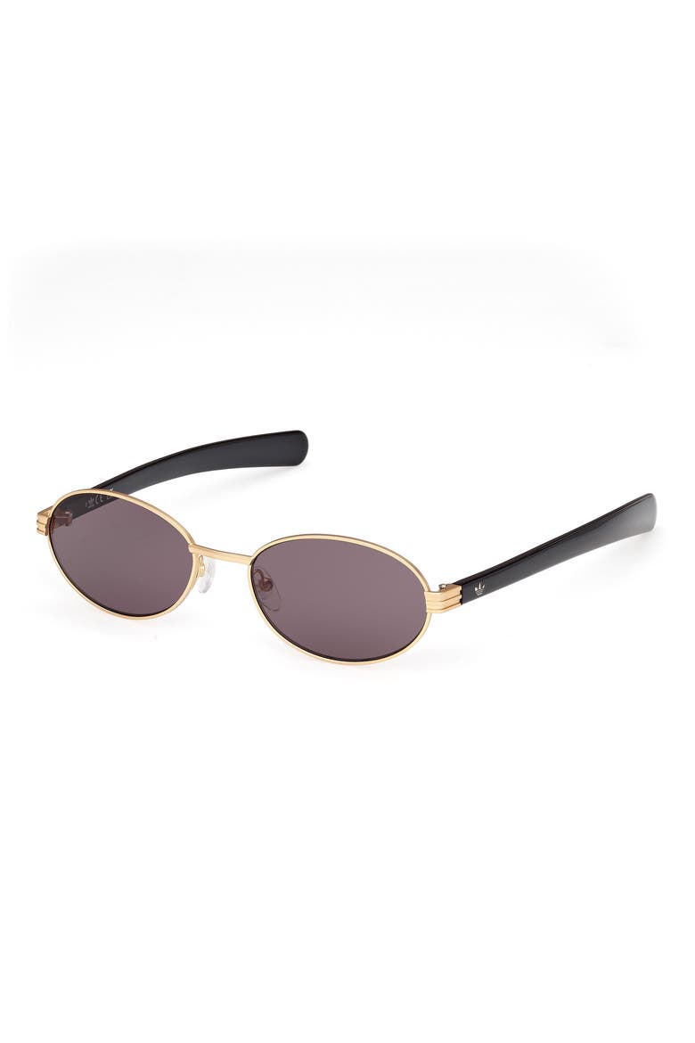 54MM Oval Sunglasses, Alternate, color, MATTE DEEP GOLD / SMOKE