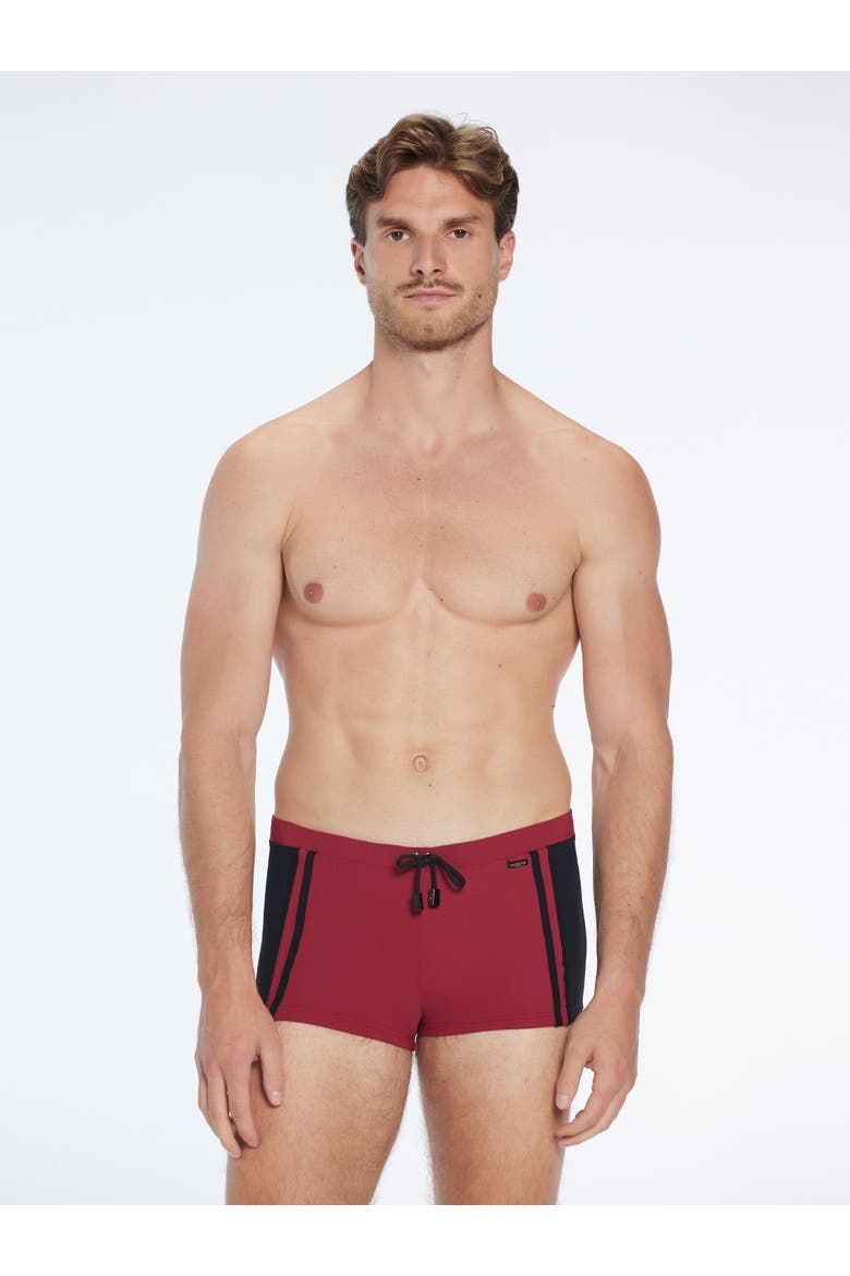 Antonio Swim Trunks with Drawcord, Main, color, Dark Red