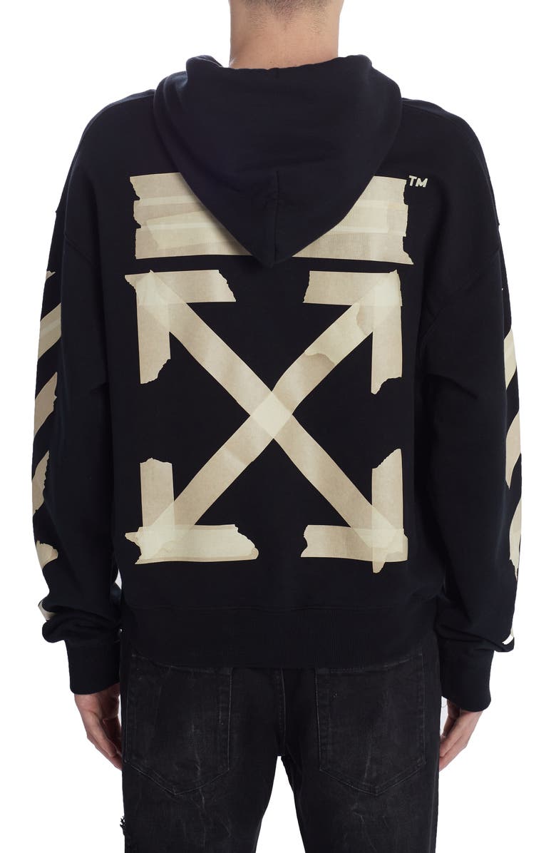 Off-White Tape Arrows Hoodie, Alternate, color,