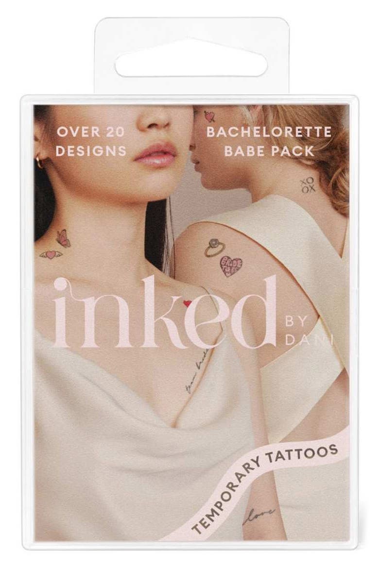 Bachelorette Babe Temporary Tattoos, Alternate, color, MULTI