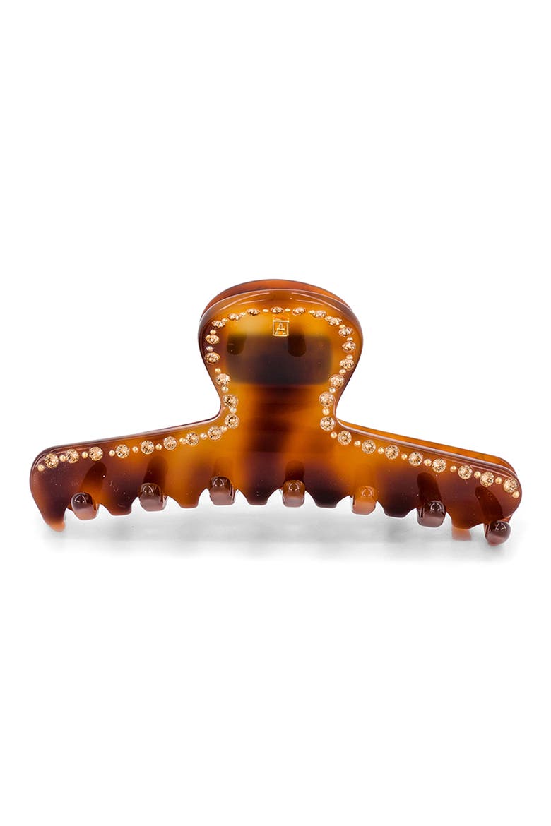 Medium Hair Clip, Main, color, BROWN