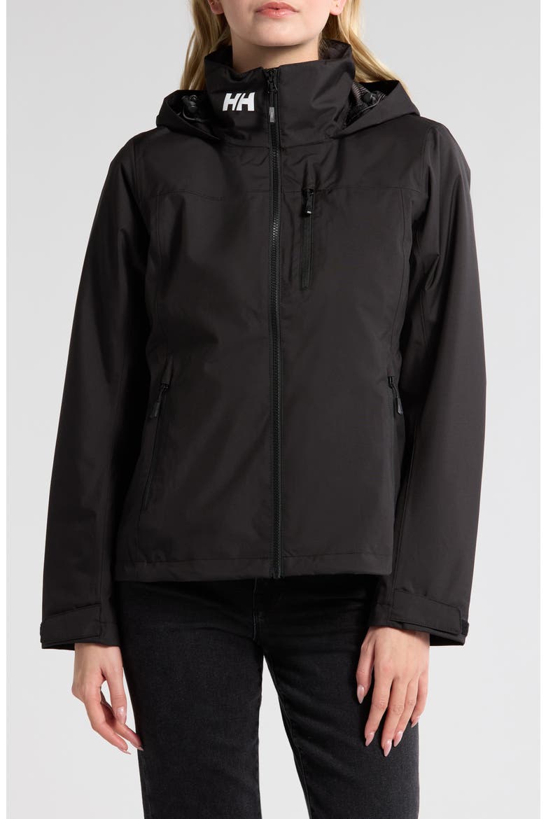 Crew 2.0 Waterproof Midlayer Hooded Sailing Jacket, Alternate, color, BLACK