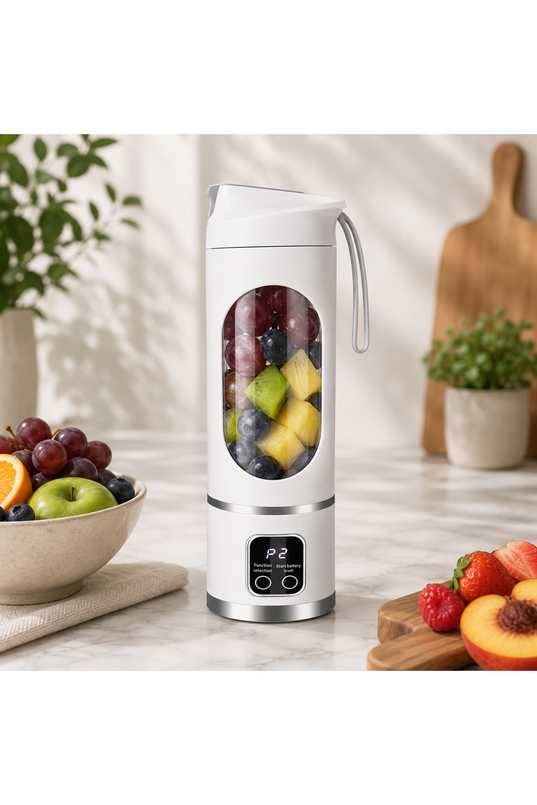 USB Juicer Blender Cup with 12 Blades, Alternate, color, White