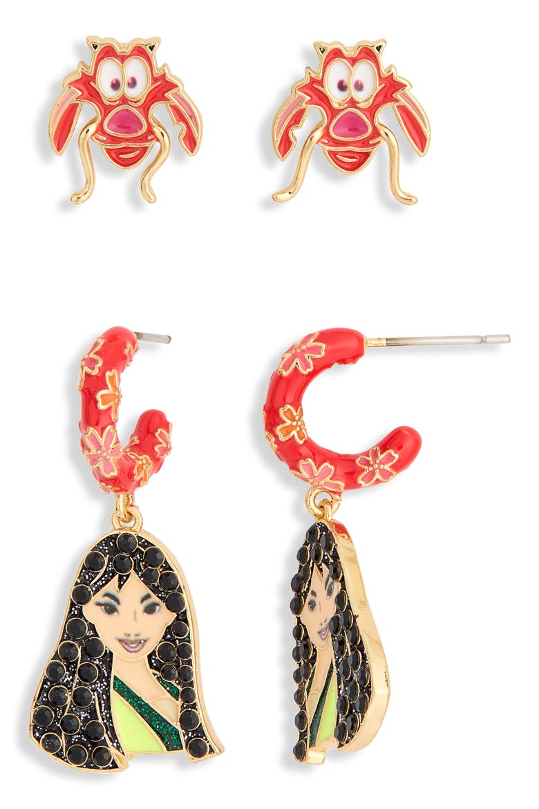 Disney Mulan and Mushu Earring Set, Alternate, color, MULTI