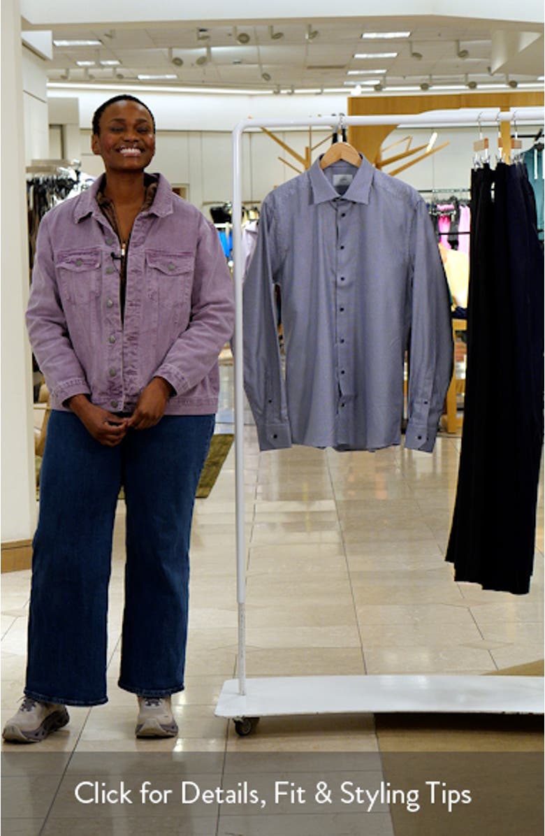 Slim Fit Houndstooth King Twill Dress Shirt, sales video thumbnail