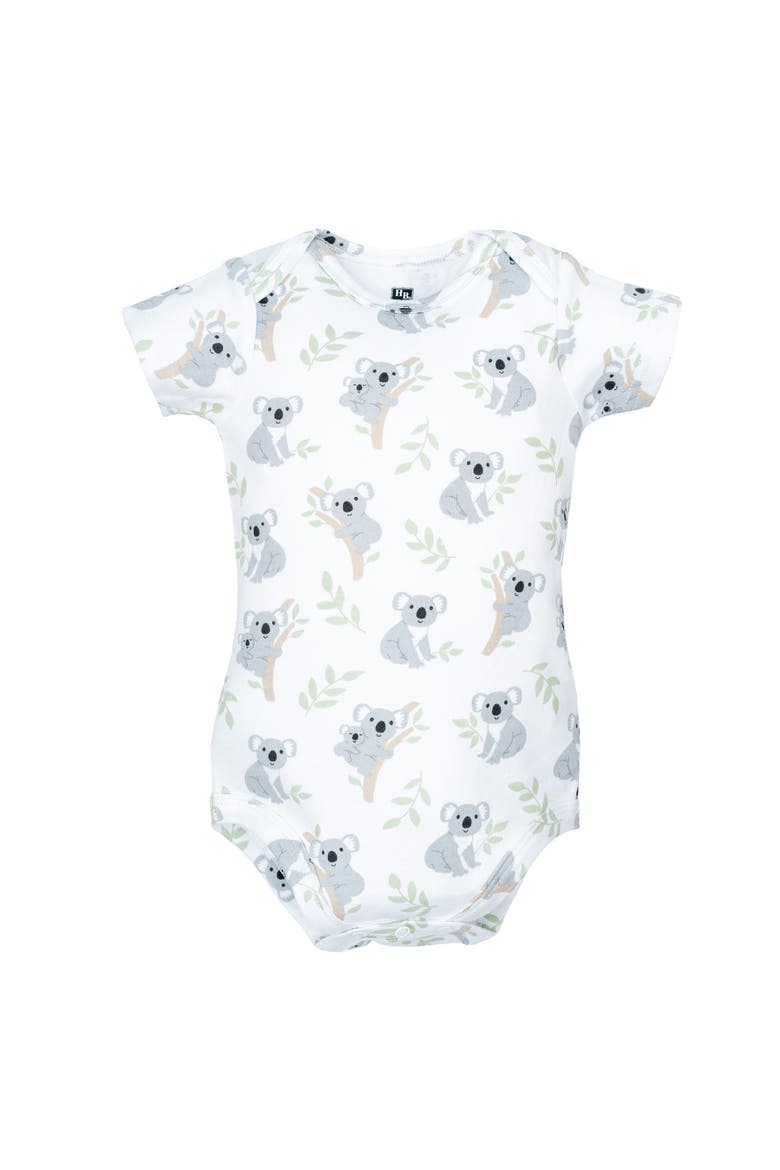 5Pk Set of Cotton Infant All-in-One Bodysuits, Alternate, color, Koala Hugs