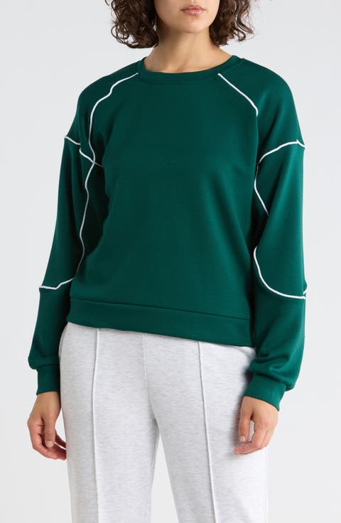 SoftSculpt Contrast Piped Sweatshirt
