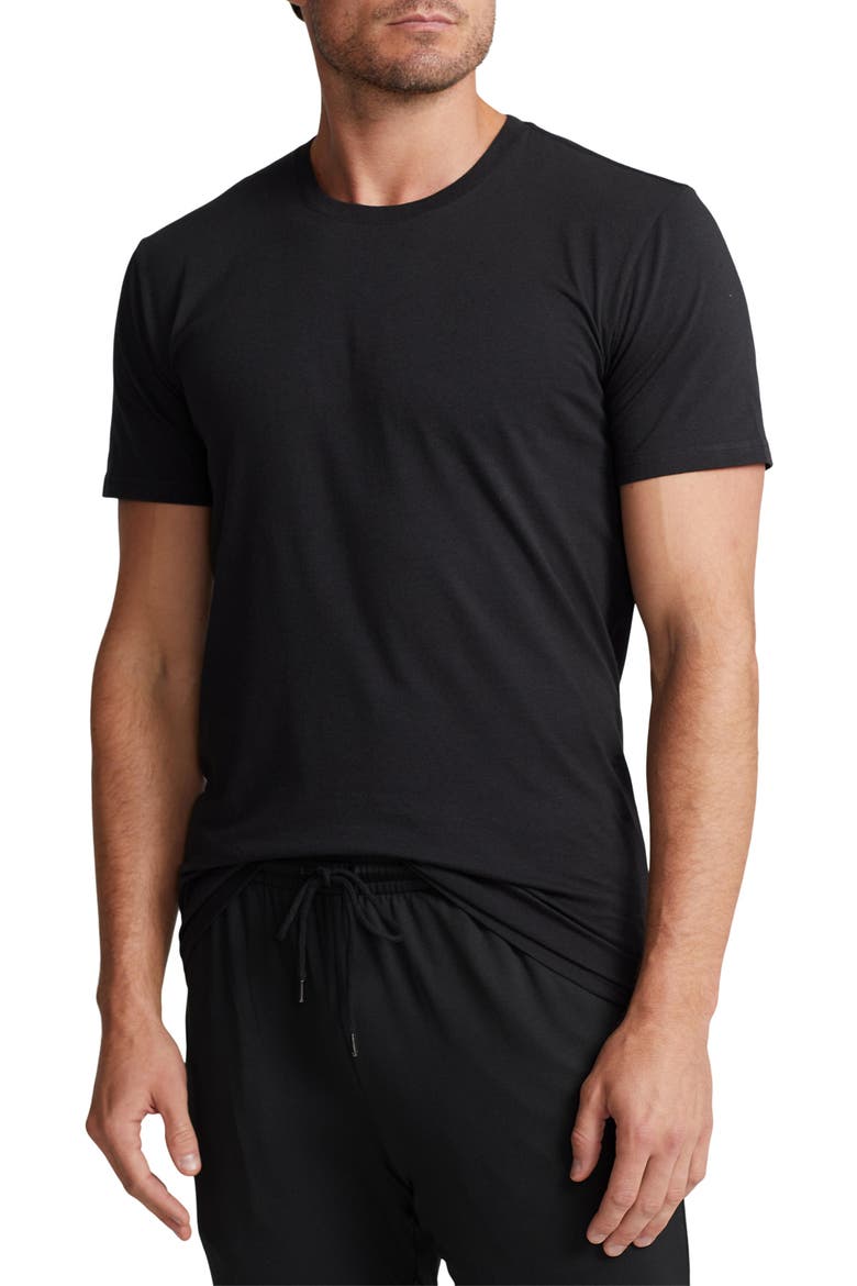 Assorted 3-Pack Stretch Cotton & Modal Undershirts, Main, color, BLACK/ PLAID/ GREY