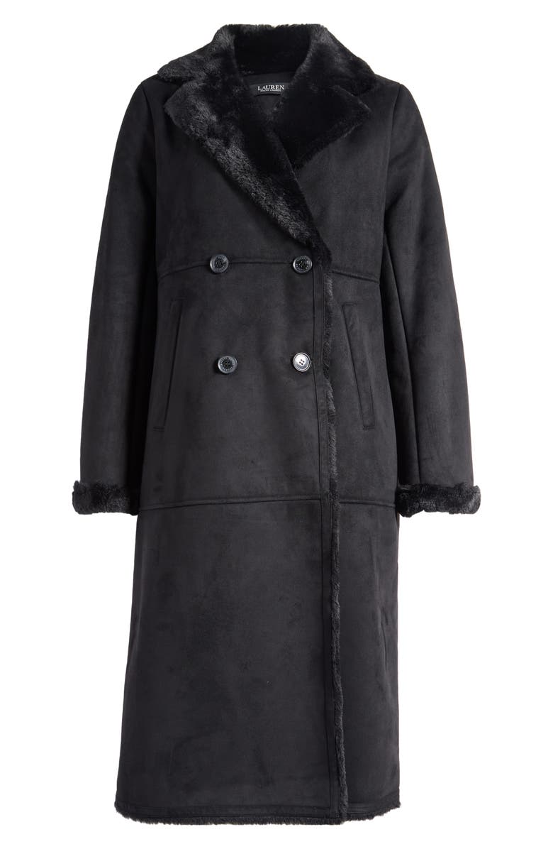 Lauren Ralph Lauren Faux Shearling Coat, Alternate, color, 