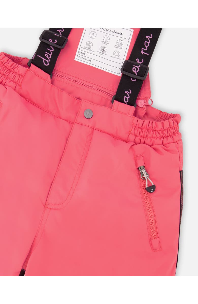 Deux par Deux Two-Piece Play Snowsuit with Butterfly Jacket, Alternate, color, Flash Coral