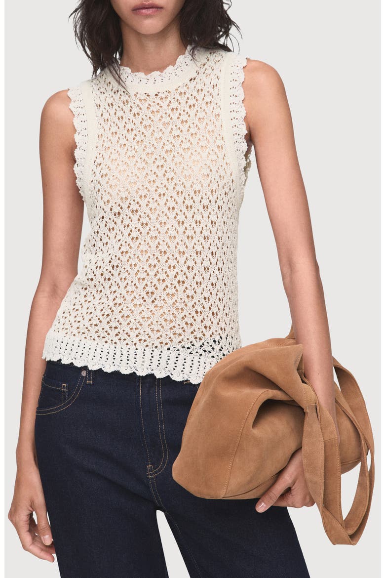 Open Stitch Sweater Tank, Main, color, ECRU