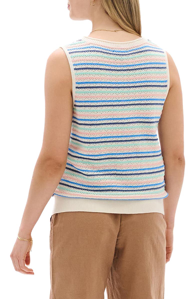 Hatley Kate Stripe Cotton Sweater Vest, Alternate, color, 