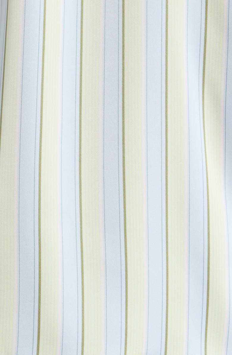 Open Edit Boxy Everyday Satin Pajamas, Alternate, color, Blue- Green Charlie Stripe