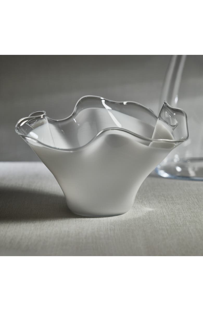Zodax Vellerti Wave Glass Bowl, Alternate, color, White