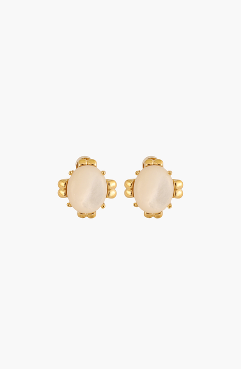 White Shell Pearl Studs