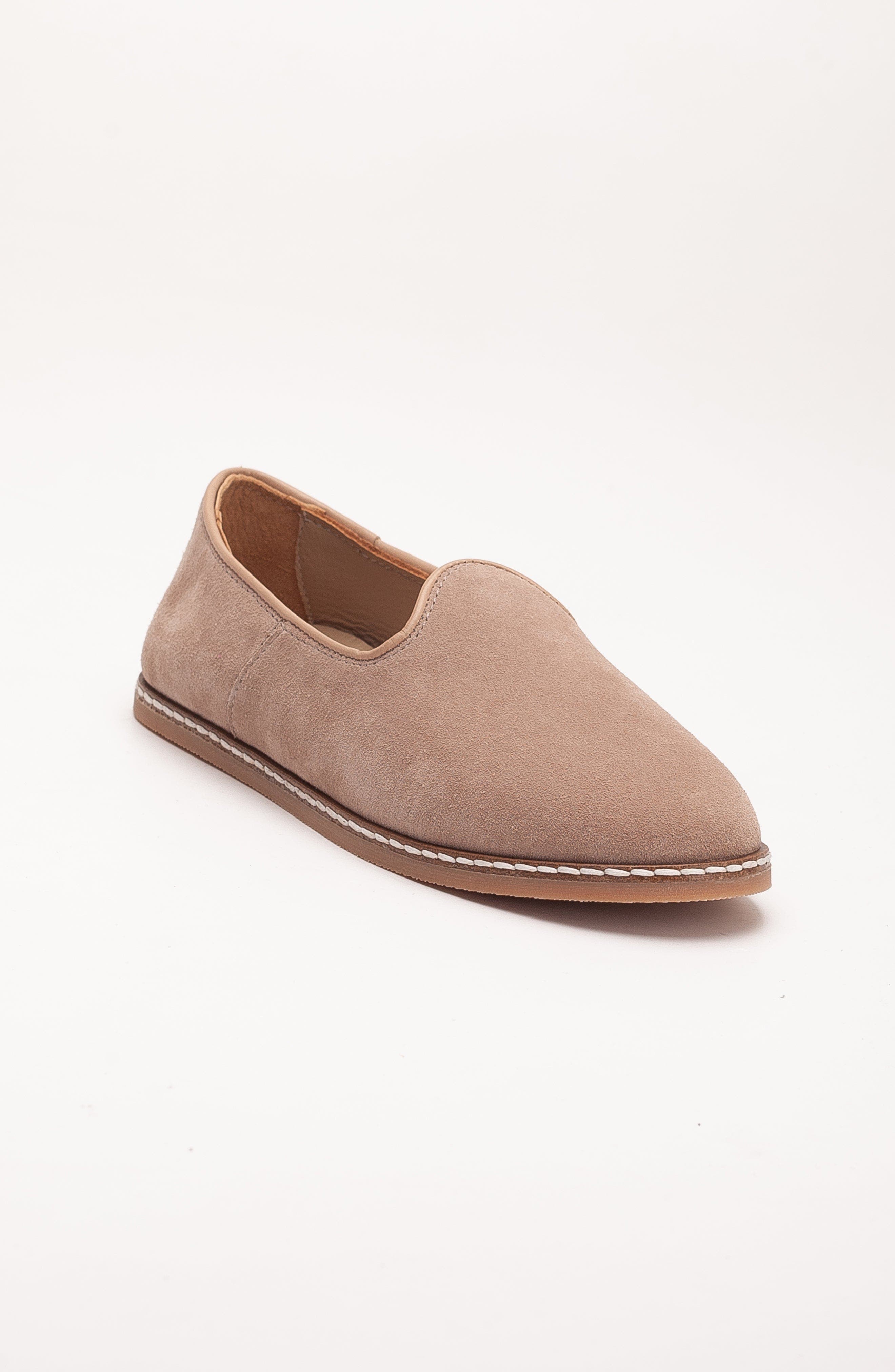 Beige Suede Leather