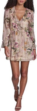 BCBG Floral Printed Chiffon Minidress