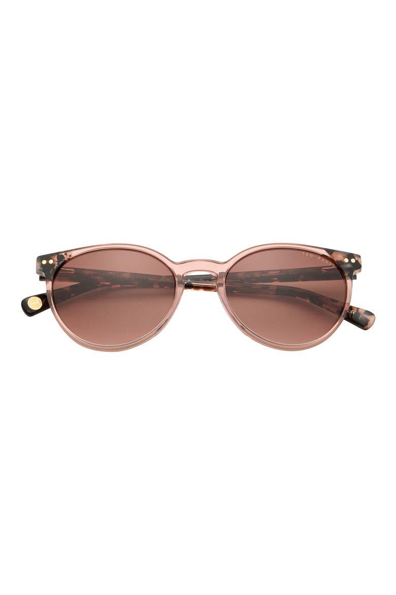 53mm Gradient Round Sunglasses, Main, color, BLUSH