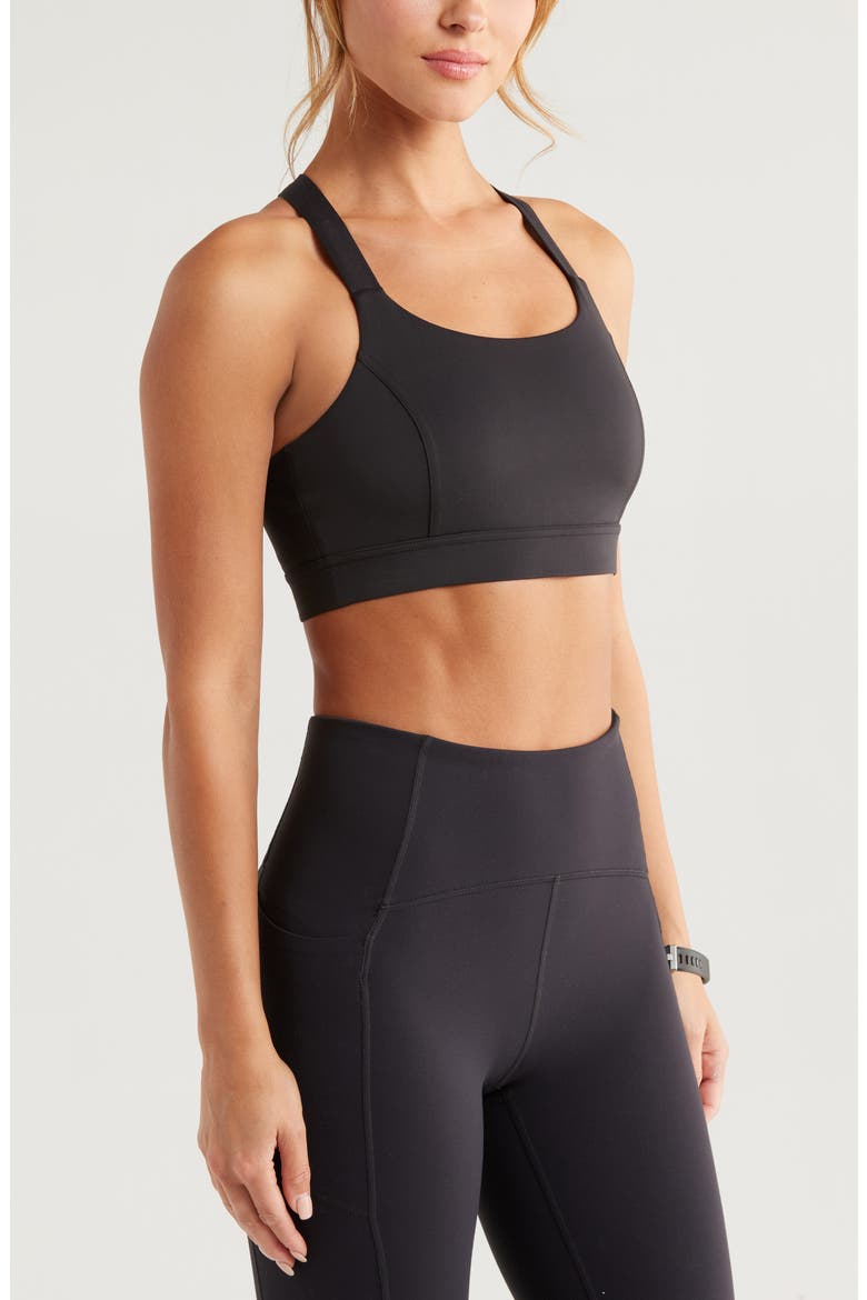 Studio Luxe Lite Court Sports Bra, Alternate, color, BLACK