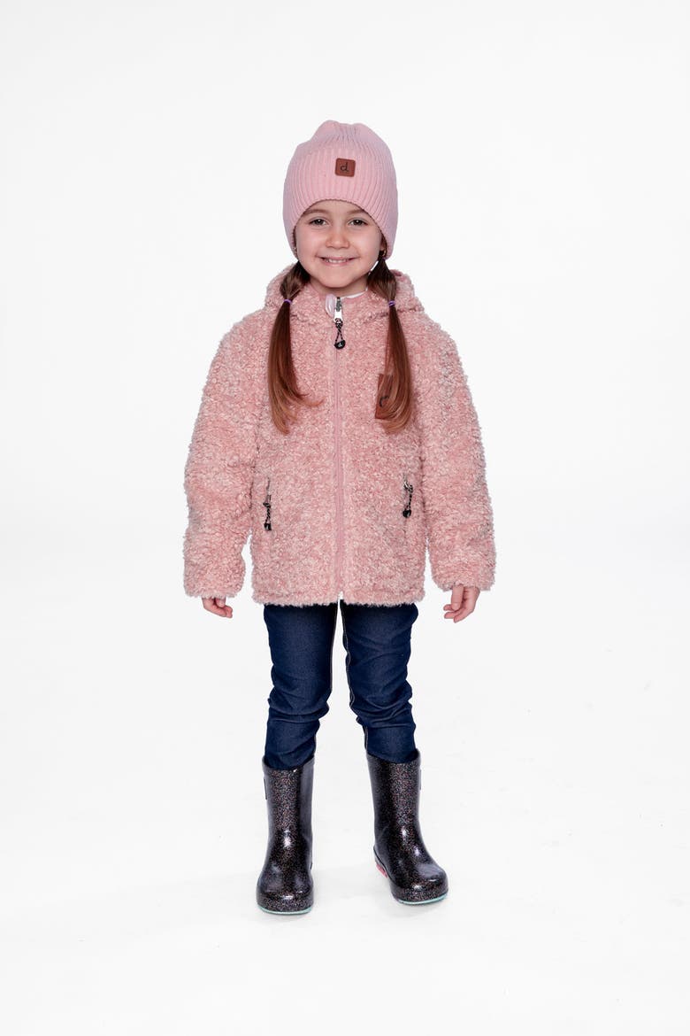 Reversible Hooded Fleece Mid-Season Jacket, Alternate, color, Pink