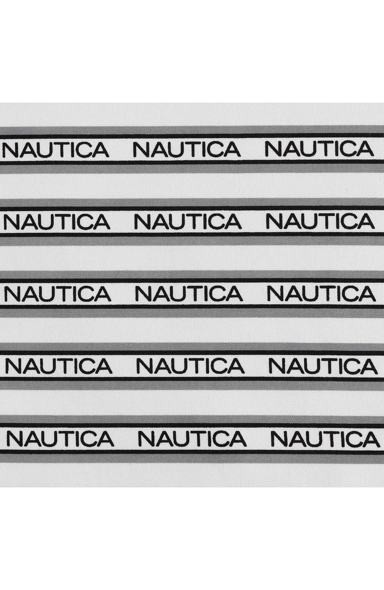 Nautica Stripe Logo Microfiber Sheet Set, Alternate, color,